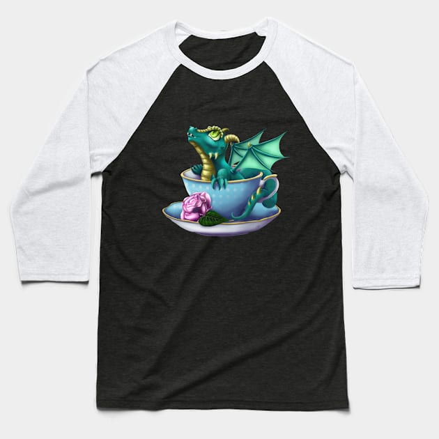 Teacup Dragon Baseball T-Shirt by CountessMRose